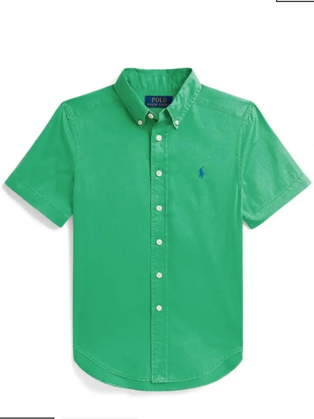 Ralph Lauren Bright Green Short-Sleeve Shirt and Khaki Twill Pants Set